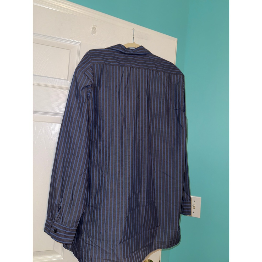 Dickies Mens Long Sleeve Striped Work Shirt Blue Charcoal 2X NWT - Picture 3 of 3